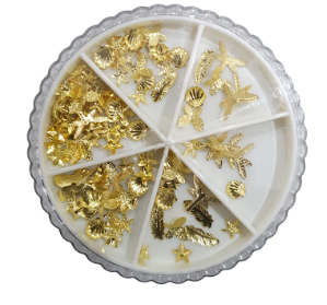 Deco Metalizado dorado x 6  PARIS NIGHT (PN 20155)